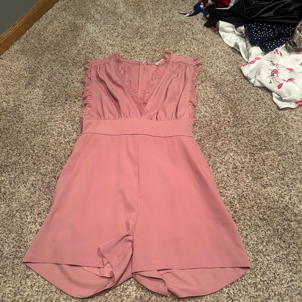 Newbury Kustom Blush Pink Sleeveless Romper